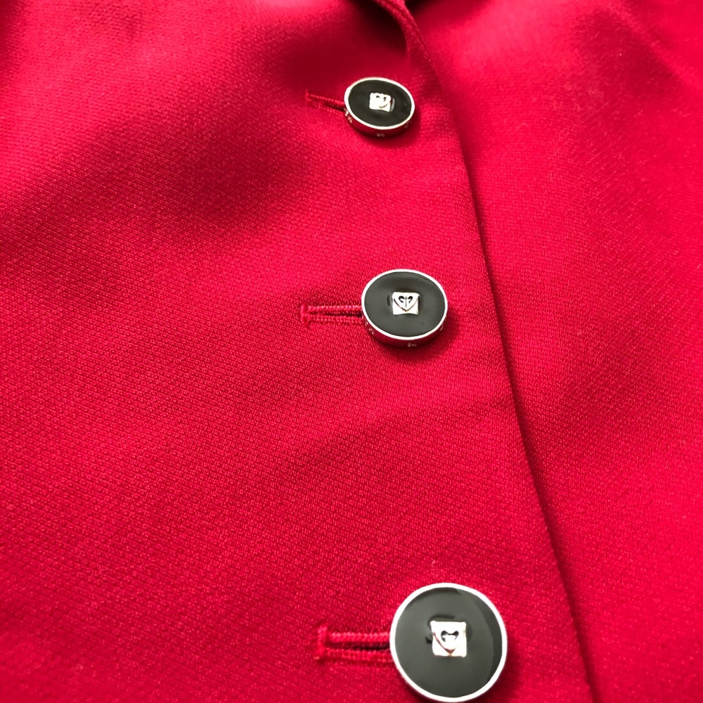 Griffith Gray for St John Red Long Blazer Military - Picture 7 of 8